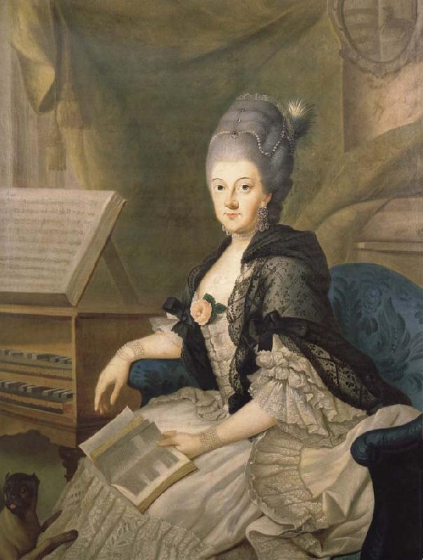 Johann Ernst Heinsius Anna Amalia,Duchess of Saxe-Weimar Germany oil painting art